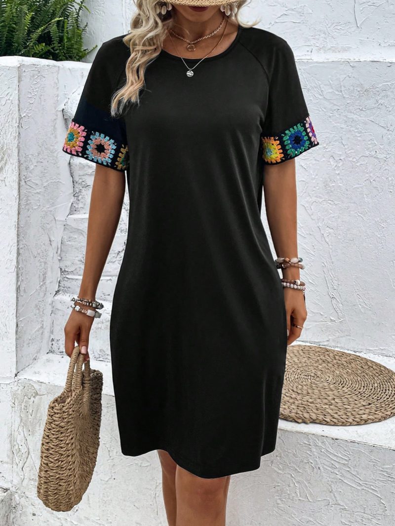 National Round Neck Loose Dress - Image 3