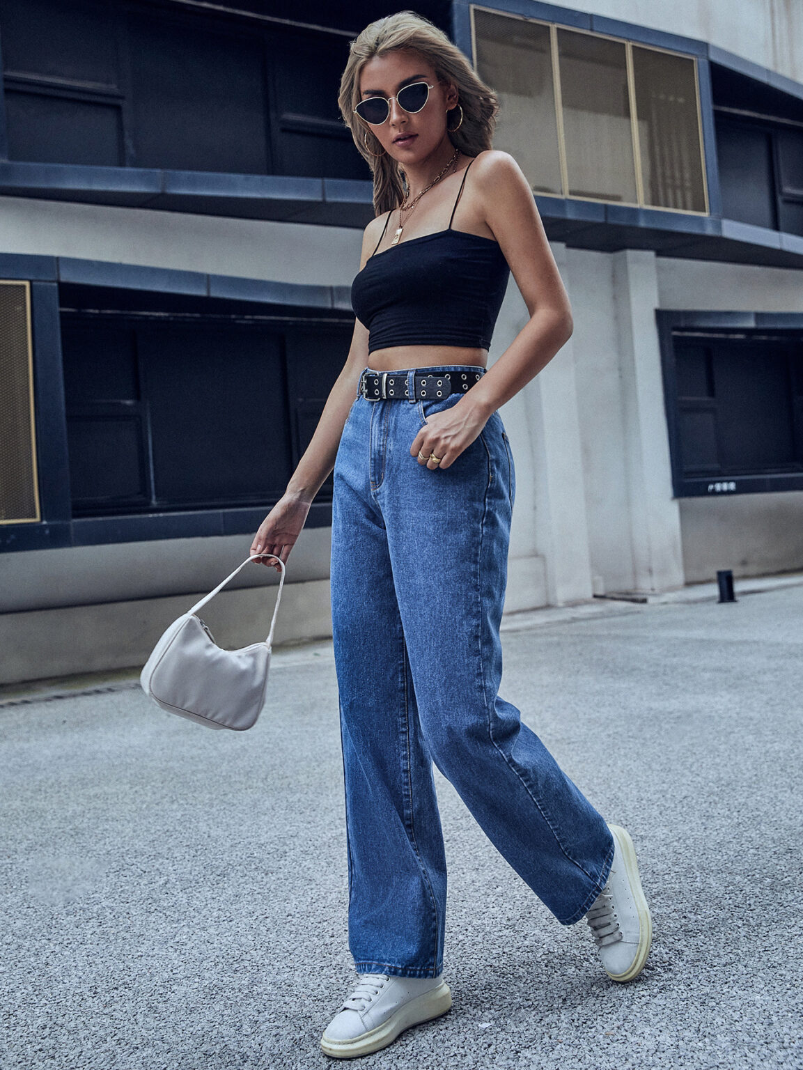 High Waist Straight Leg Jeans - Image 4