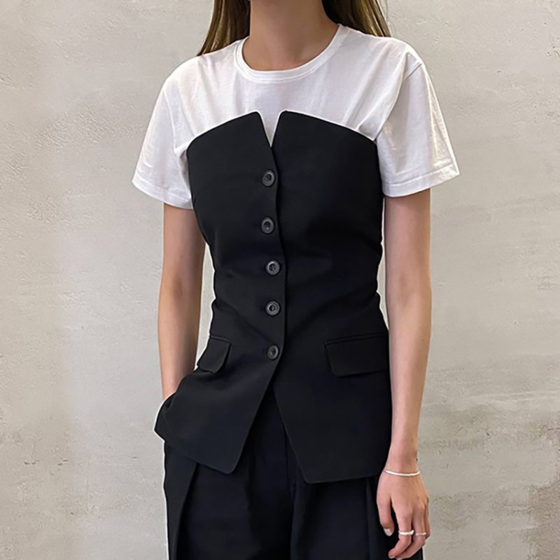 Sleeveless Black Waistcoat Vest - Image 4