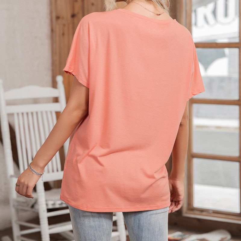 Casual Round Neck Short Sleeve T-Shirt - Image 3