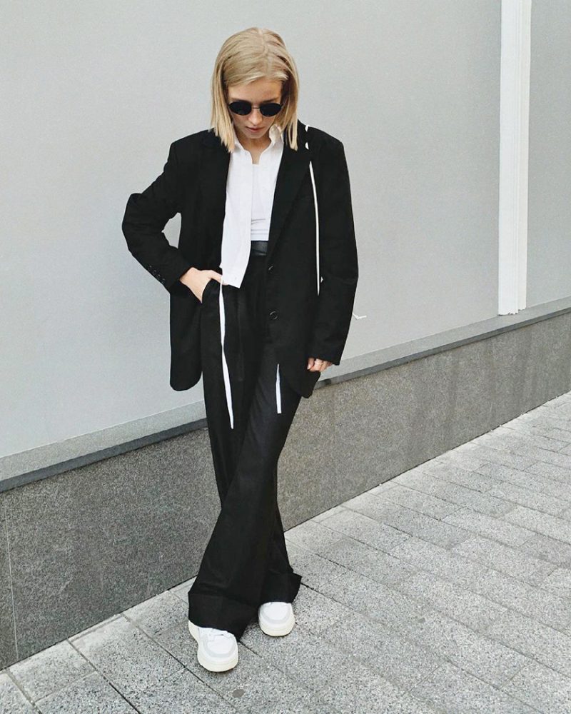 Black High Waist Wide Leg Pants - Image 6