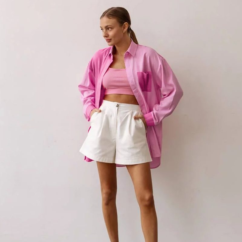 Summer Cotton Linen Collared Long-Sleeved Shirt - Image 2