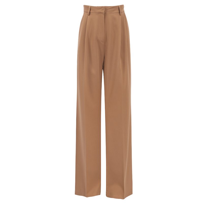 Fall Office High Waist Draped Pants - Image 5