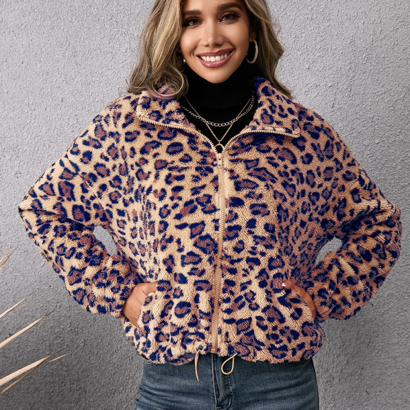 Leopard Print Furry Jacket - Image 3