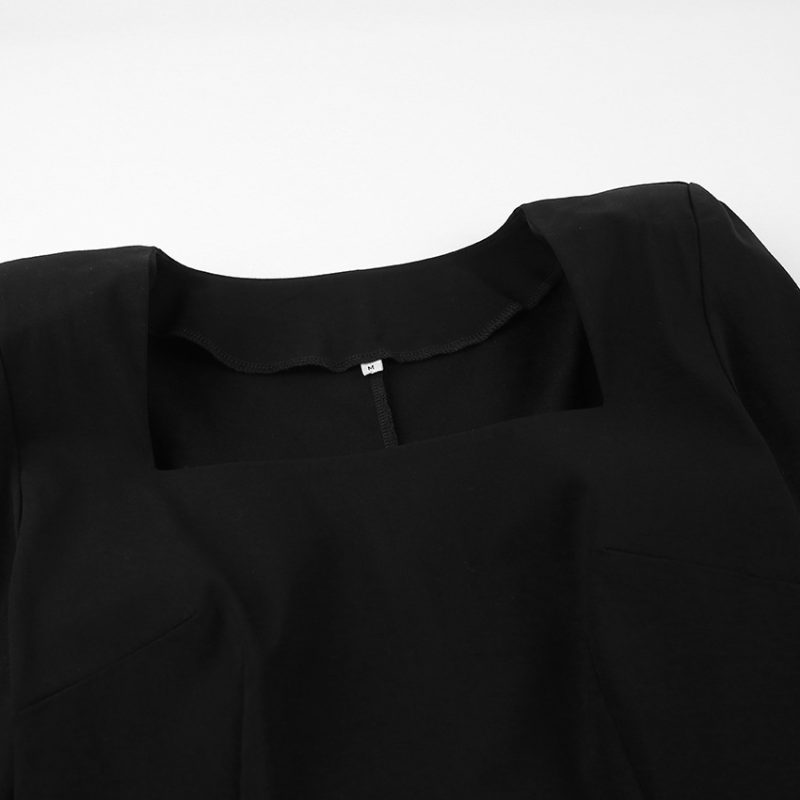 French Square Collar Maxi Dress - Image 6