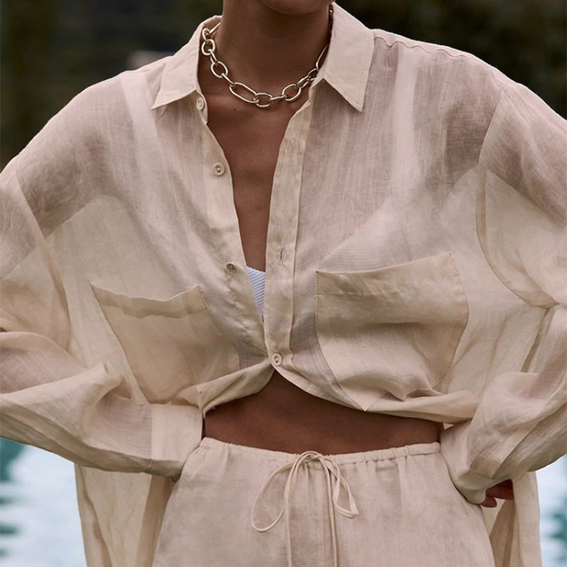 Spring Long Sleeve Shirt and Trousers Two-Piece Set - Image 3