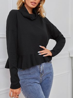 Casual Long-Sleeved Top for Women in Autumn and Winter