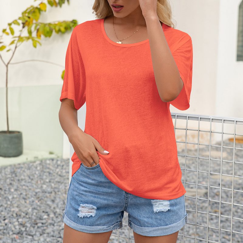 Lace Cutout Short Sleeve T-Shirt for Women - Image 2