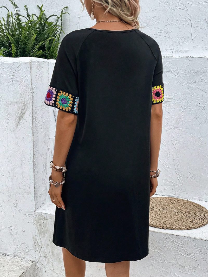 National Round Neck Loose Dress - Image 4