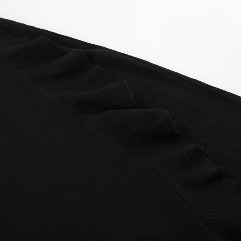 V-Neck Puff Sleeve Cropped Skirt Set - Image 5