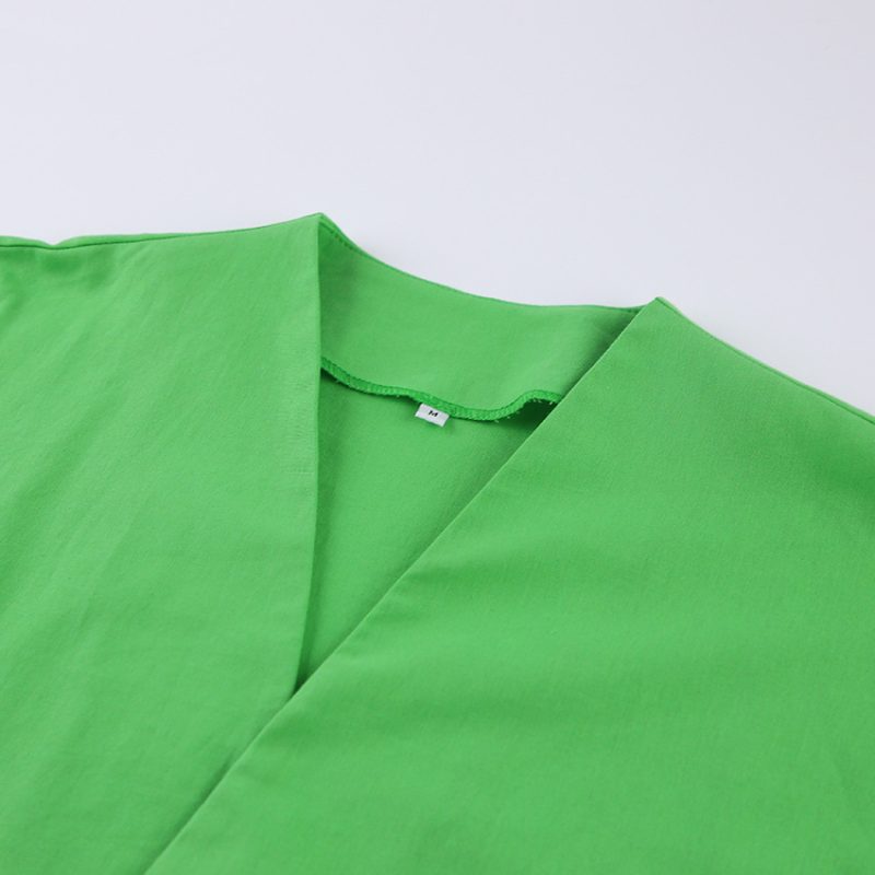 Cotton Linen Short-Sleeved Two-Piece Suit - Image 7