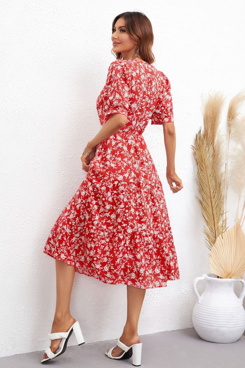 Best Short Sleeve Printed Women's Dress - Image 2
