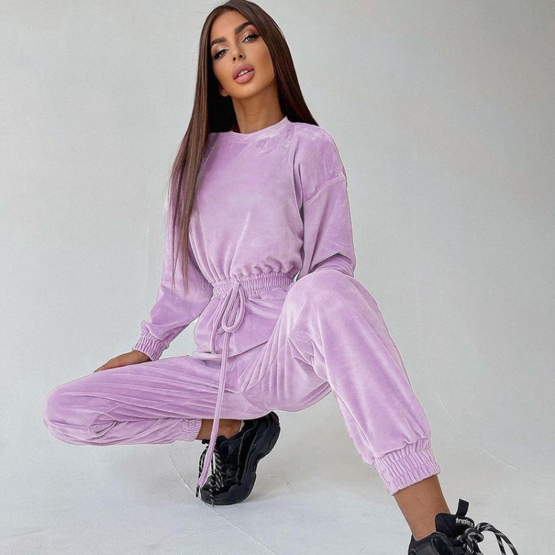Velvet Cigarette Pants Jumpsuit - Image 2