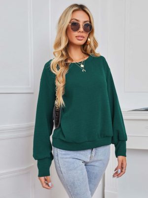 Dark Green Knitwear Sweater