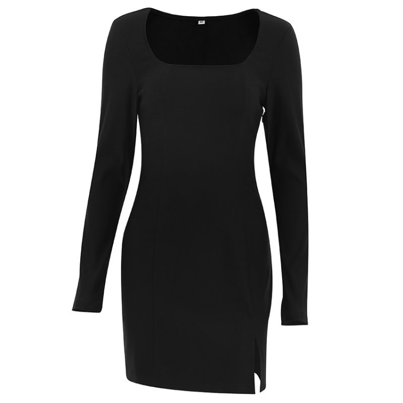 French Hepburn-Inspired Black Spring Dress - Image 5