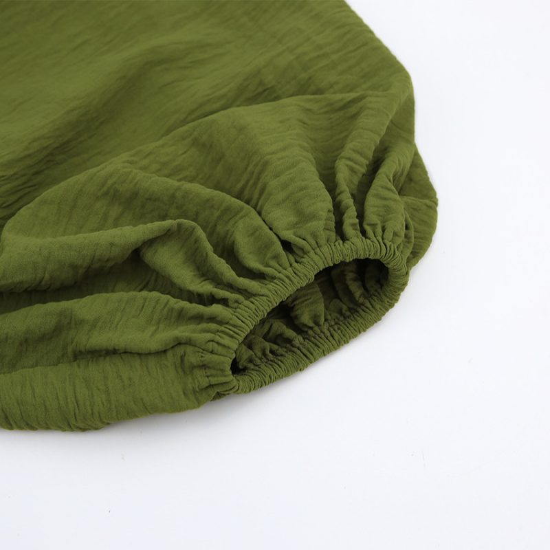 Autumn Short Lantern Sleeve V-Neck Dress - Image 7