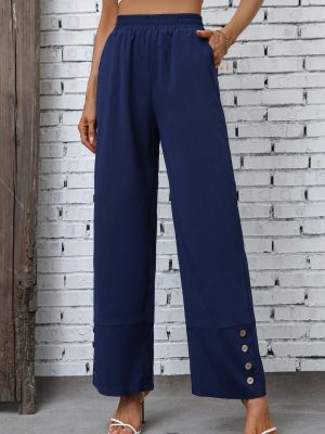 Solid Color Loose Casual Trousers