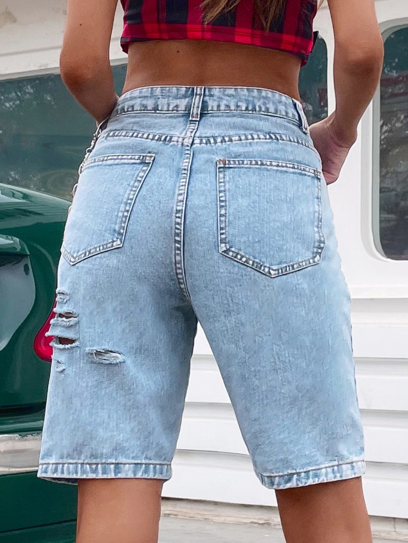 Trendy Summer Denim Shorts for Women - Image 4