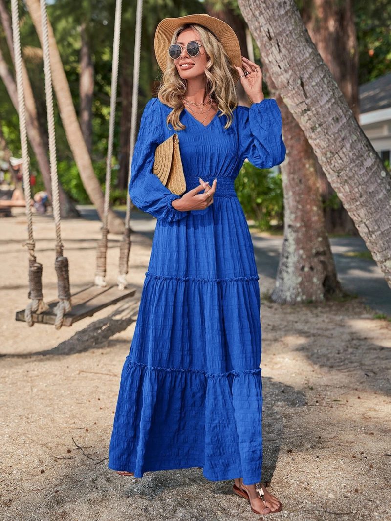 Long Sleeve Office Maxi Dress - Image 8