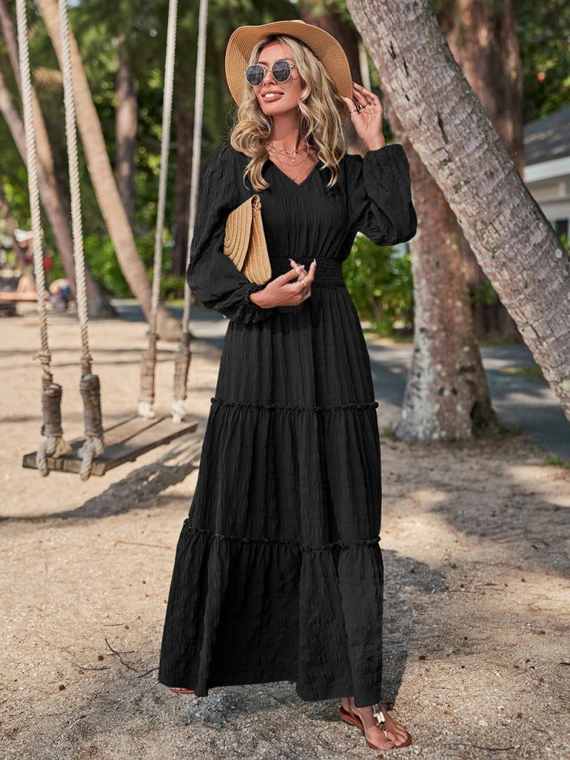 Long Sleeve Office Maxi Dress - Image 6