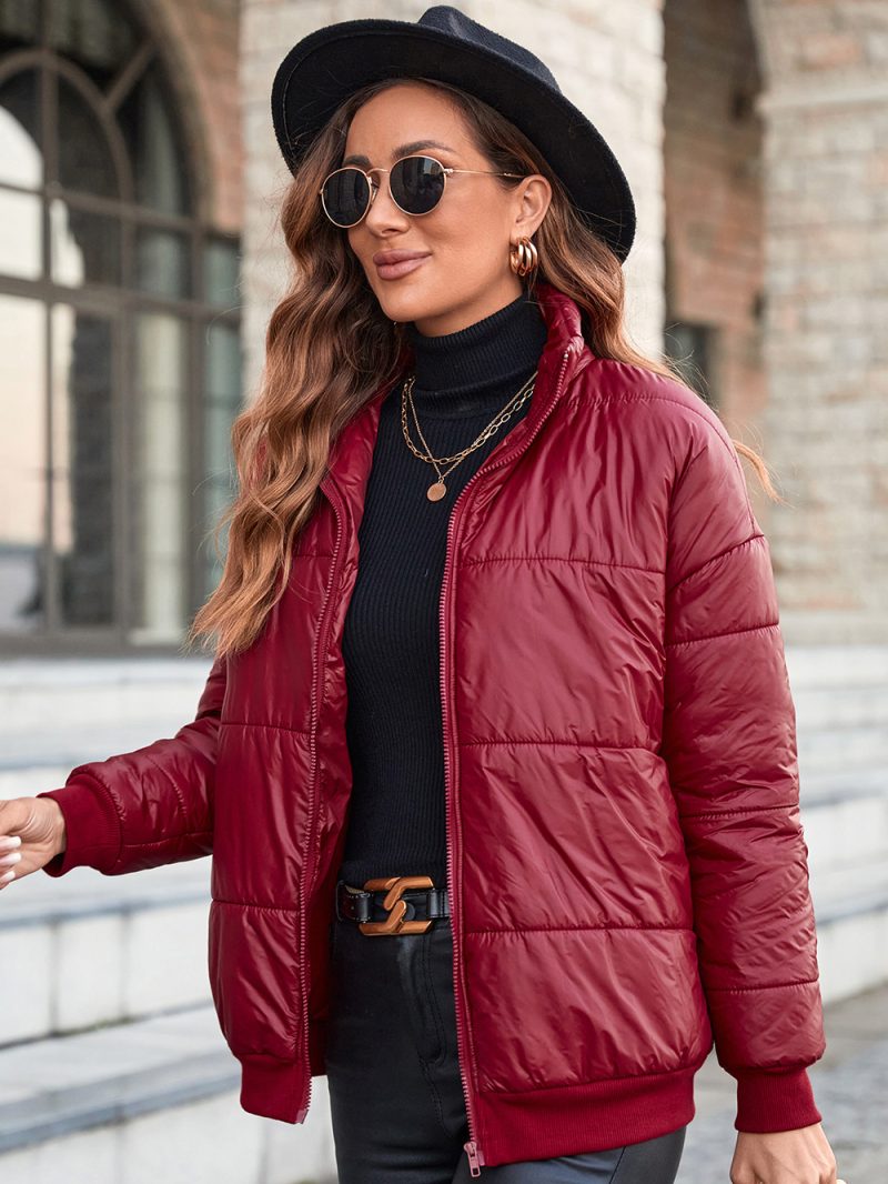 Casual Turtleneck Padded Jacket - Image 5