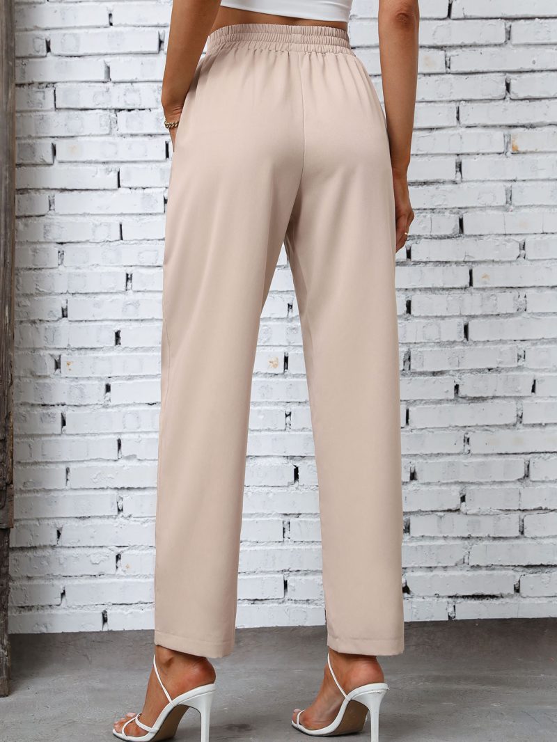 High Waist Solid Color Trousers - Image 4