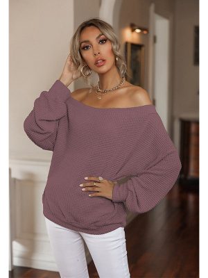 Women’s Casual Off-Shoulder Knitted Top