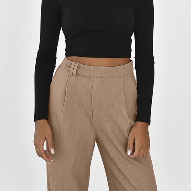 Office-Ready Draping Mop Casual Pants - Image 4
