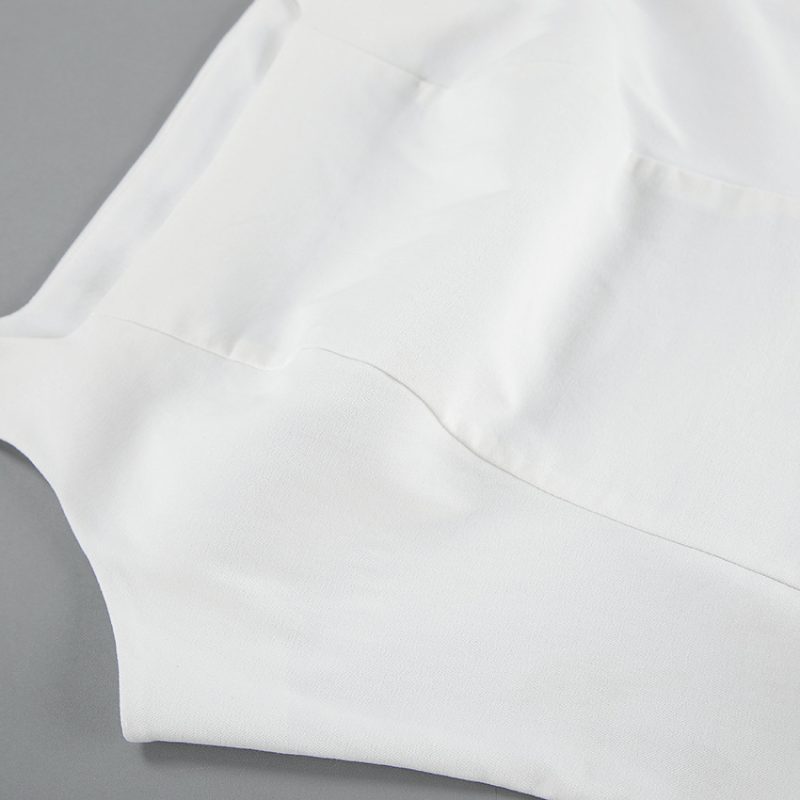 Sultry White Square Collar Sleeveless Camisole - Image 7