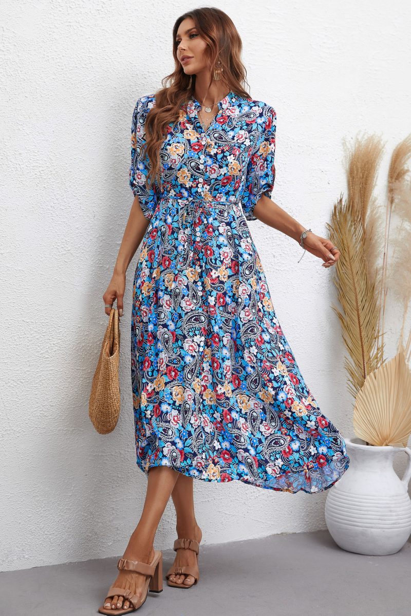 Best Printed Short Sleeve Dress - Image 6