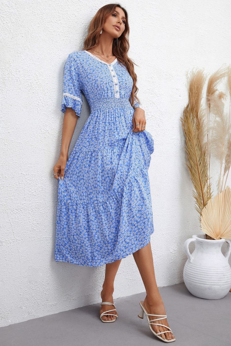 Floral Slim Fit Women's Dress - Image 3