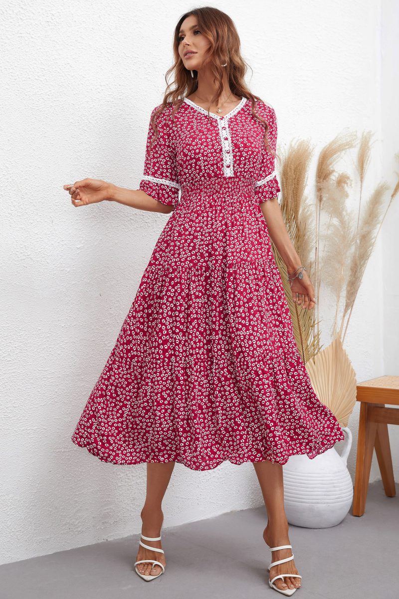 Floral Slim Fit Women's Dress - Image 6