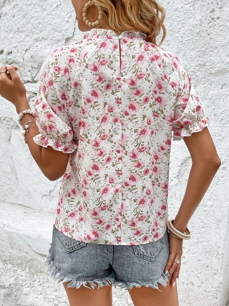 Solid Color Short Sleeve T-shirt - Image 2