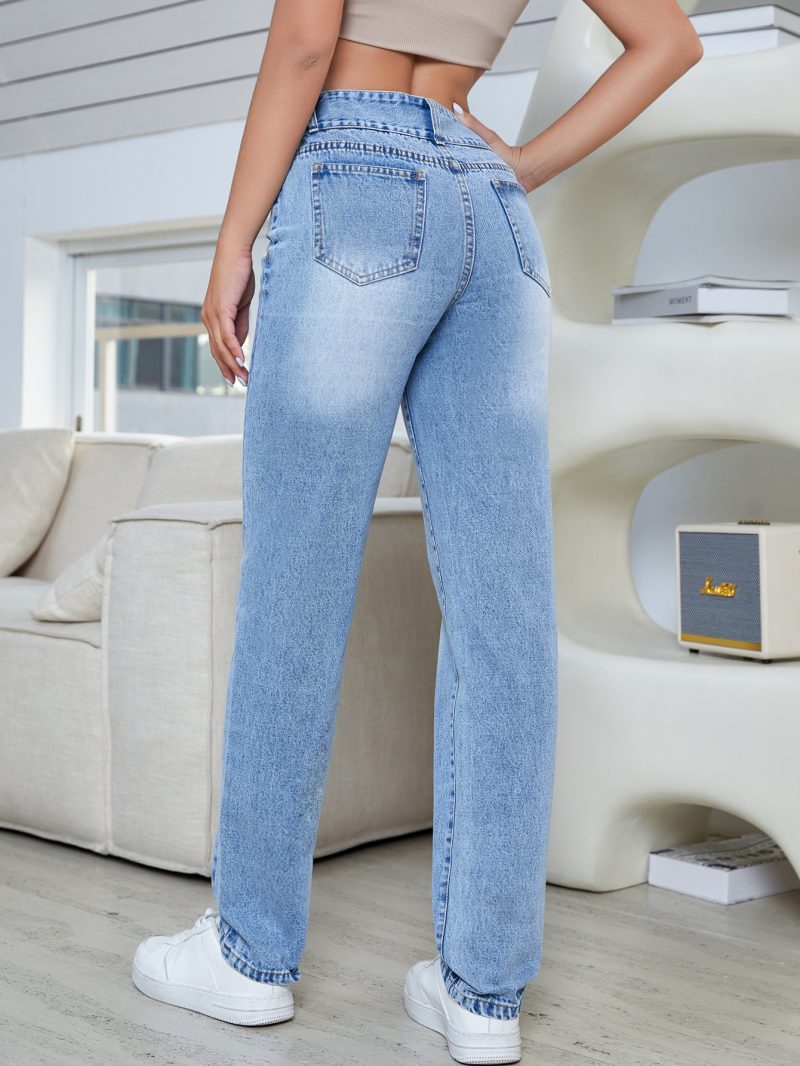 Spring High Waist Tapered Jeans - Image 2
