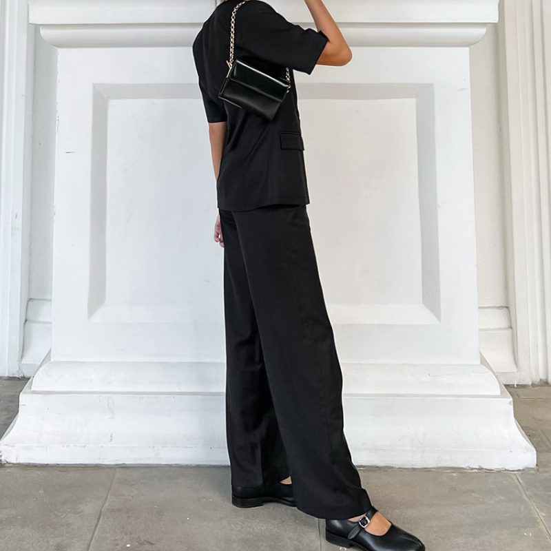 V-Neck Black Set for Women - Image 4