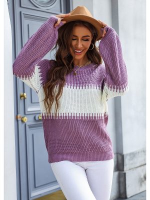 Color Matching Casual Sweater