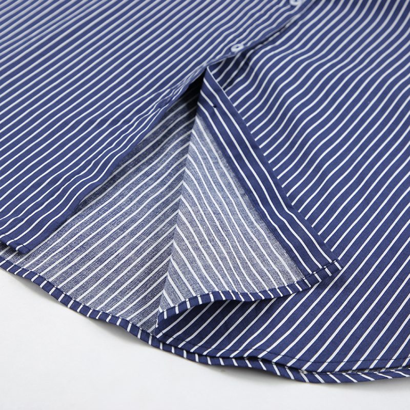 Retro Blue & White Striped Shirt for Stylish - Image 7