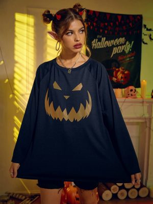 Halloween Printed Loose Sweater