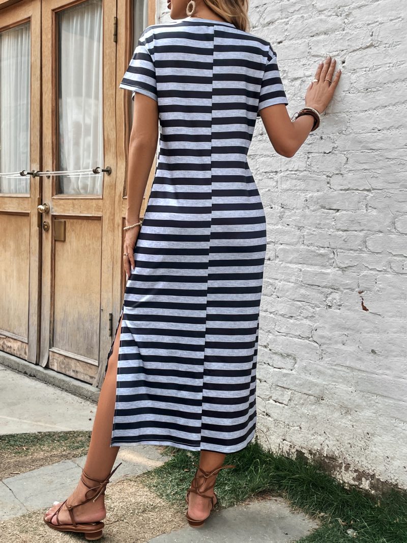Loose Comfortable Striped Casual Dress - Image 5