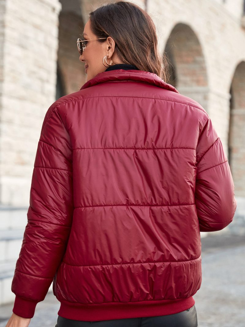 Casual Turtleneck Padded Jacket - Image 4