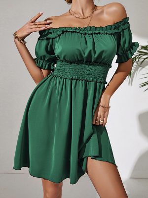 Off-Shoulder Ruffle Dress