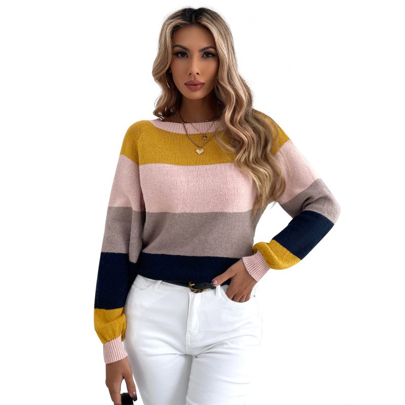 Loose Round Neck Pullover Sweater - Image 5