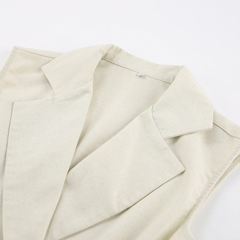 Apricot Sleeveless Slim Vest - Image 6
