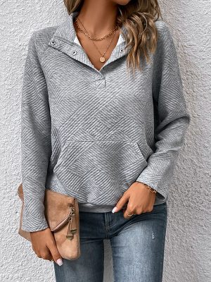 Long Sleeve Solid Color Sweater