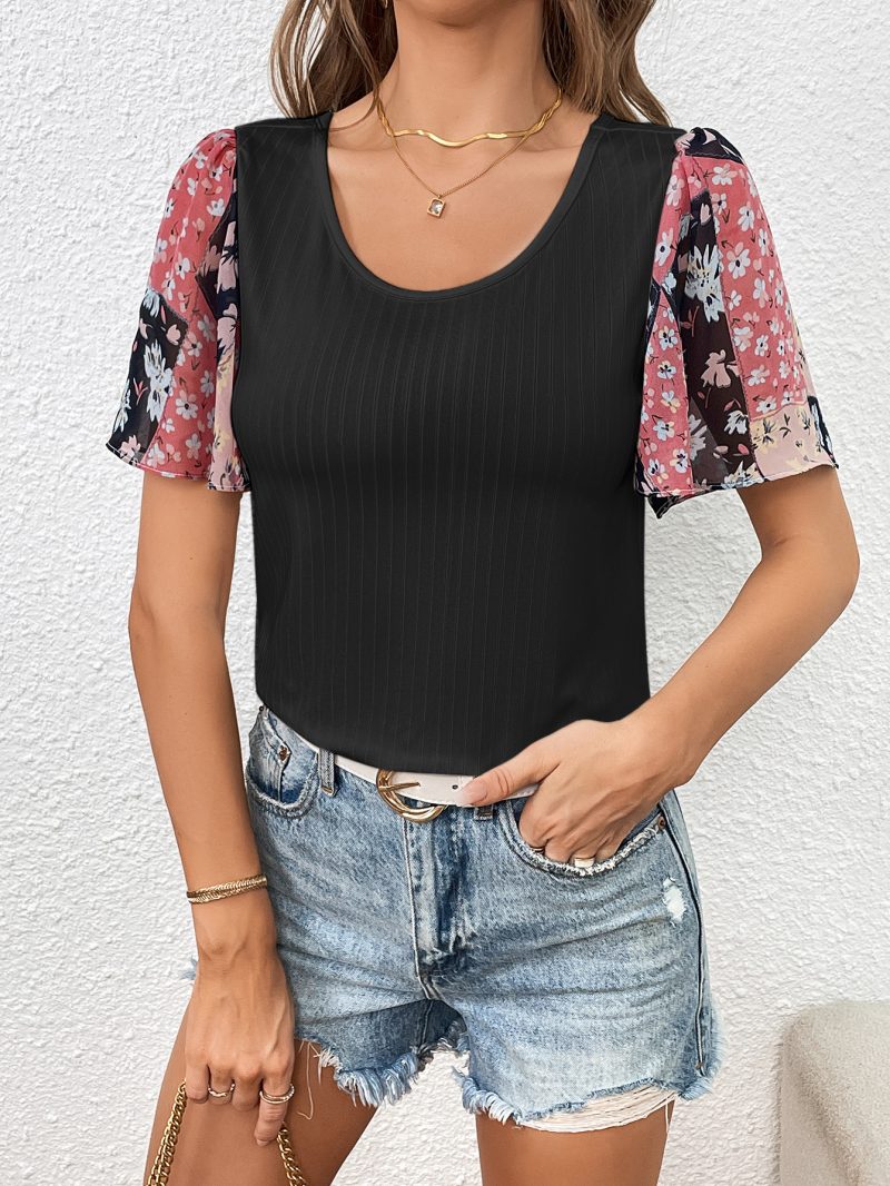 Emerald Stitching Short Sleeve T-Shirt - Image 6