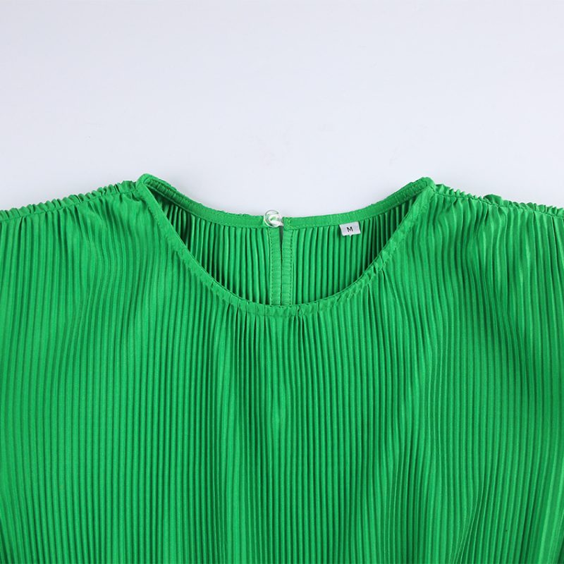 Spring Flare Sleeve A-Line Dress - Image 4