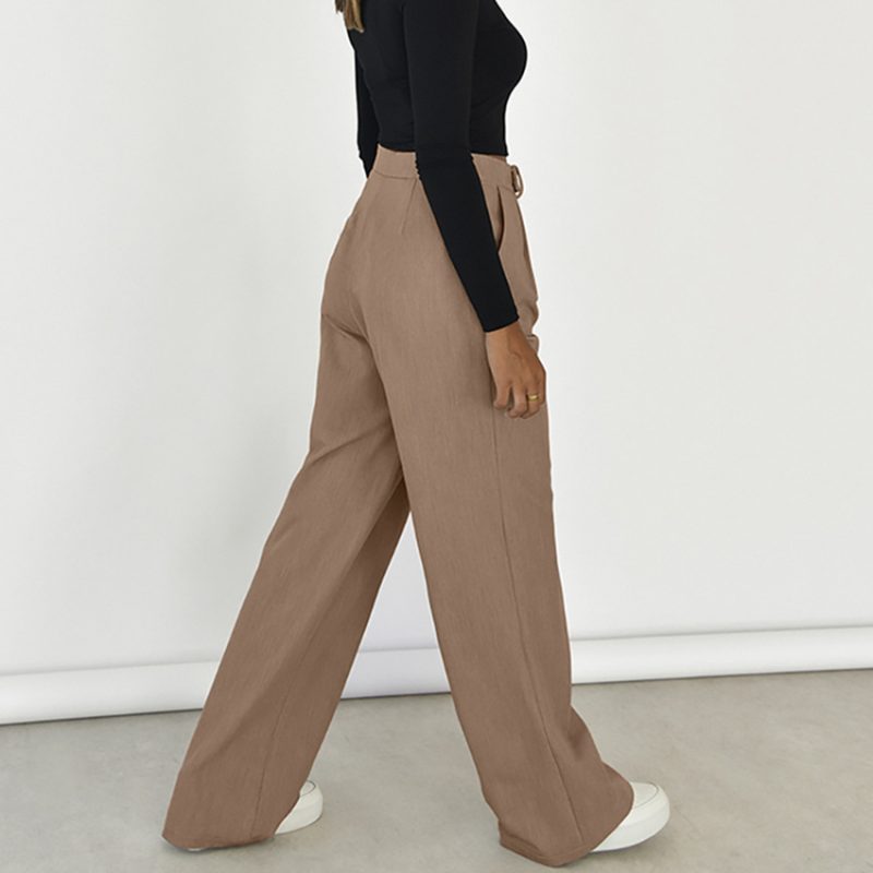 Office-Ready Draping Mop Casual Pants - Image 3