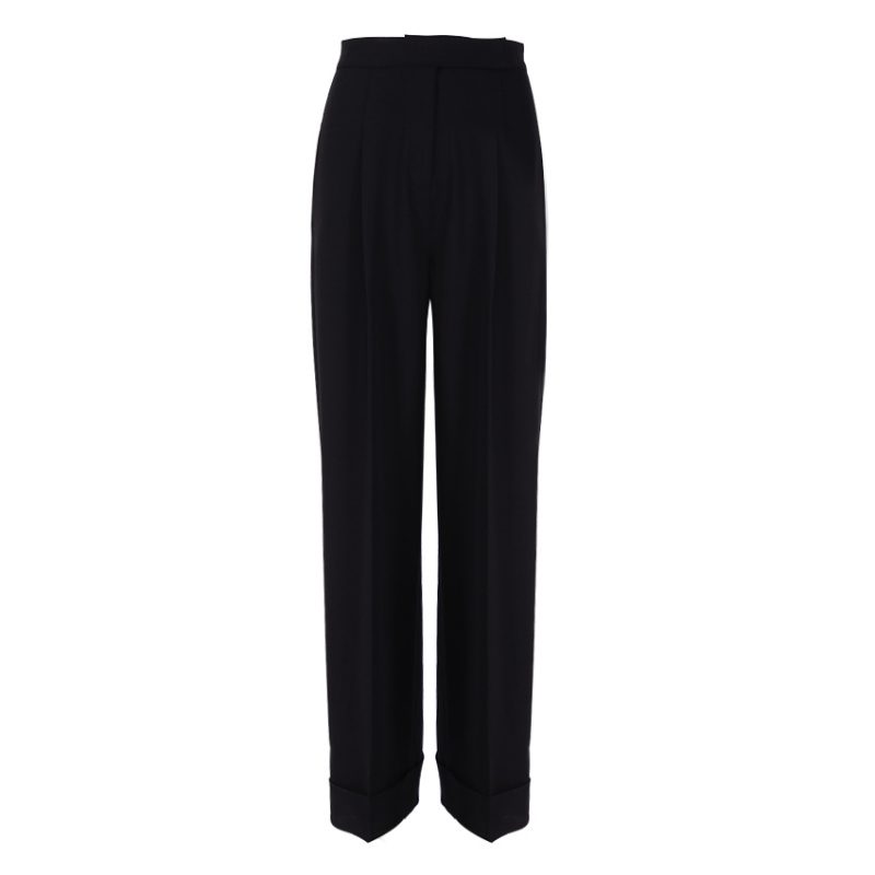 Black High Waist Wide Leg Pants - Image 5