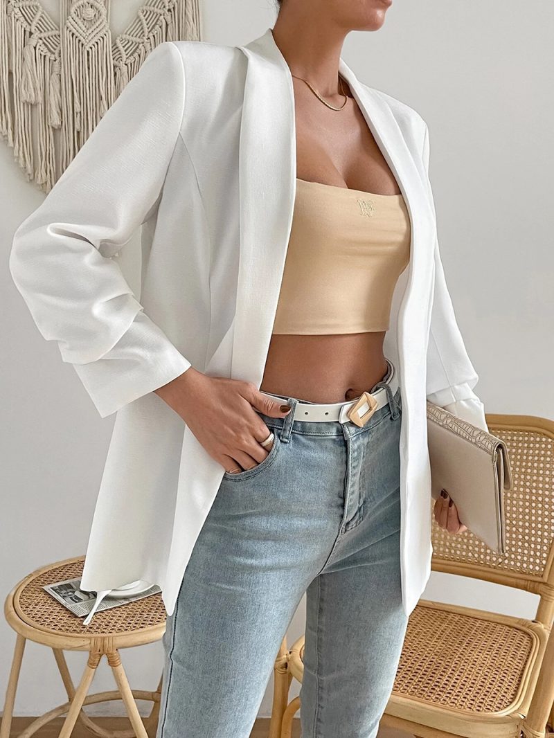 Collared Slim-Fit Office Coat - Image 5