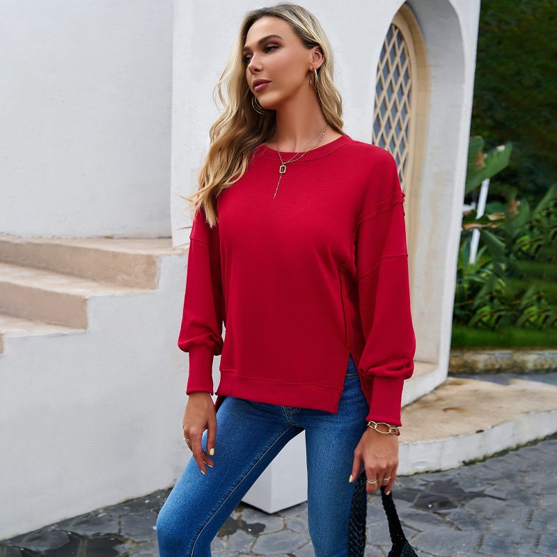 Casual Long Sleeve Round Neck Hoodie